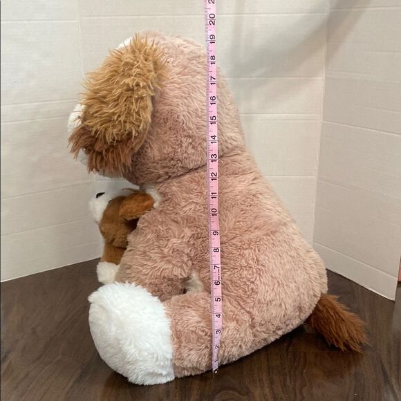 Plush Dog Toy Set Brown and White Stuffed Dog Puppy - Picture 5 of 6